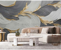 Custom 3D Wall Mural Creative Art Feather Geometric Patterns Photo Wallpaper Living Room TV Sofa Bedroom Papel De Parede Fresco