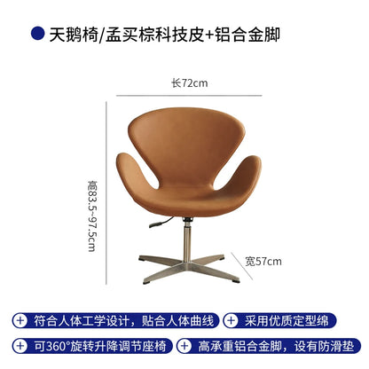 Single sofa chair swivel chair Nordic designer creative simple casual ins swan chair