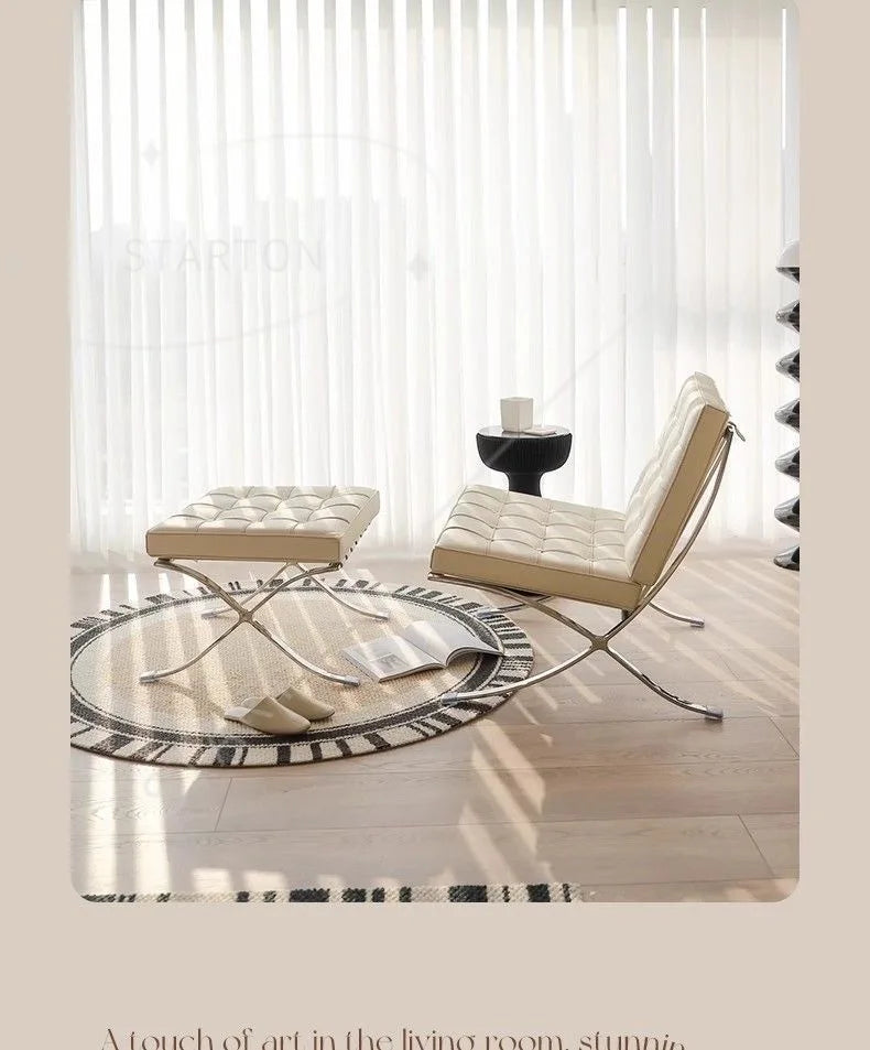 Stylish Barcelona Single, Sofa Chair For, High End Living Room, Italian Designer Lazy, Coffee Sofa Cozy