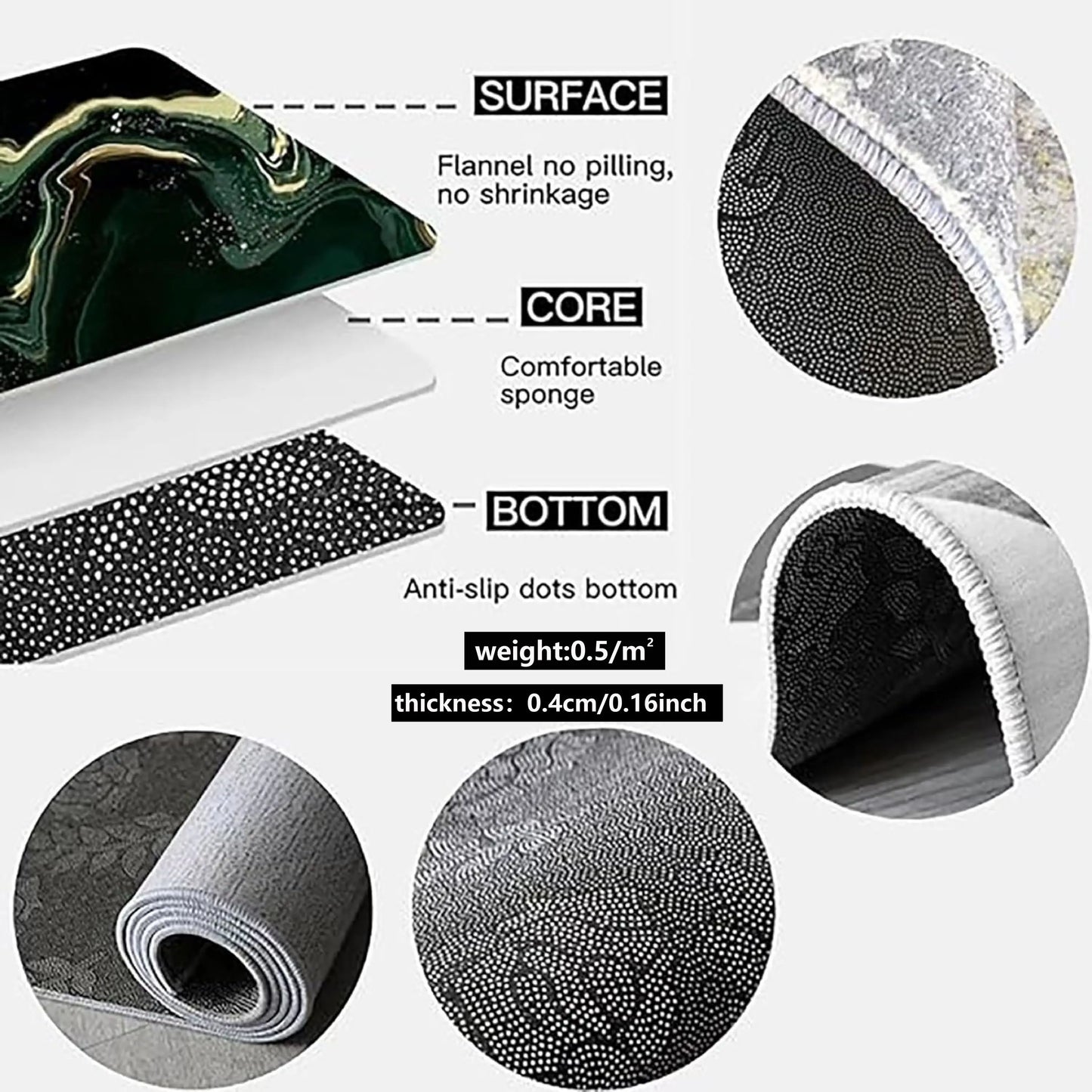 VIKAMA  Carpet Living Room Insulation Sofa Coffee Table Rug Bedroom Cushion Modern Minimalist Floor Mat Home Decoration