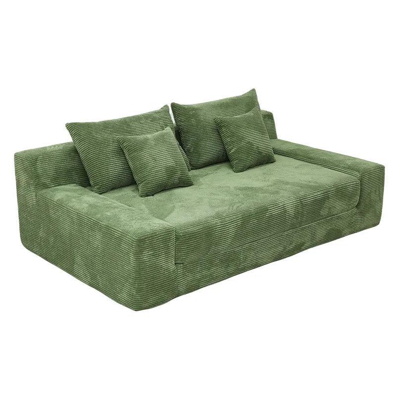 Compressed double-layer striped sofa sponge integrated forming small apartment folding vacuum roll compression sofa factory