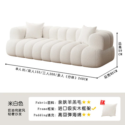 Soft Pillows Stylish European Modern Plush Reclining Sectional Sofa Comfortable Living Room Furniture Trendy Mueble Home Decor