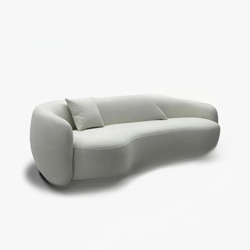 Semicircle, curved, sofa, moon model, special shaped, living room, furniture, cream wind