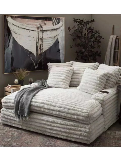 Light luxury lazy thick corduroy removable and washable living room bedroom sofa