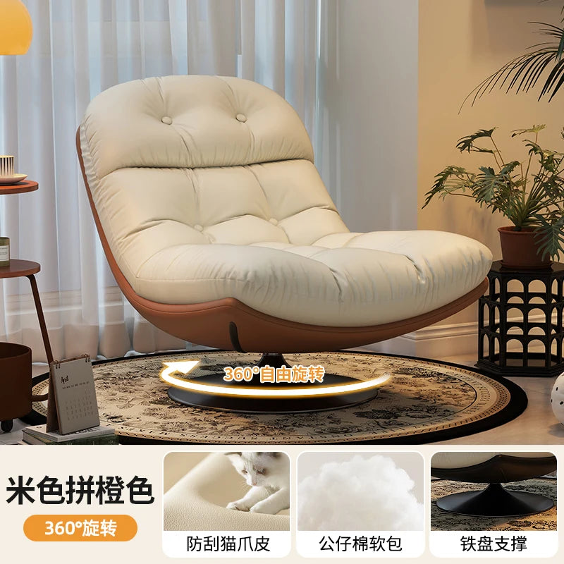 Swivel Comfortable Durable Reclining Chair Light Luxury Casual Breathable Living Room Chair Elegante Y Hermoso Home Furniture