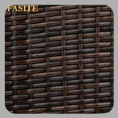 Outdoor Table, 3 PCS Wicker Outdoor Patio Set, with Glass Top Table Dining Chairs, Tables and Chairs Set of 2