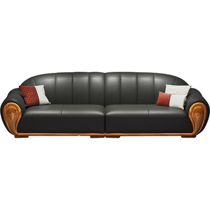 Leather sofa modern simple villa living room imported first layer cowhide
