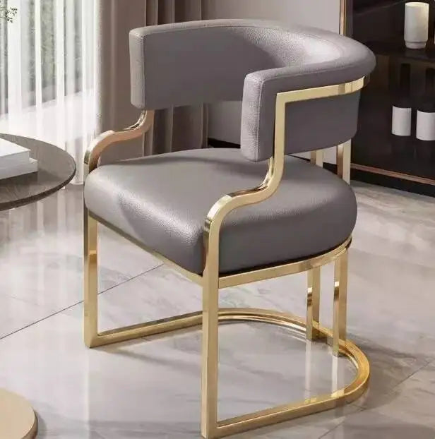 Luxury Dining Chairs Hotel Sales Office Receives Mahjong Sofa Chairs To Discuss Makeup Chairs in Nail Shops Velvet Bar Stool Hig