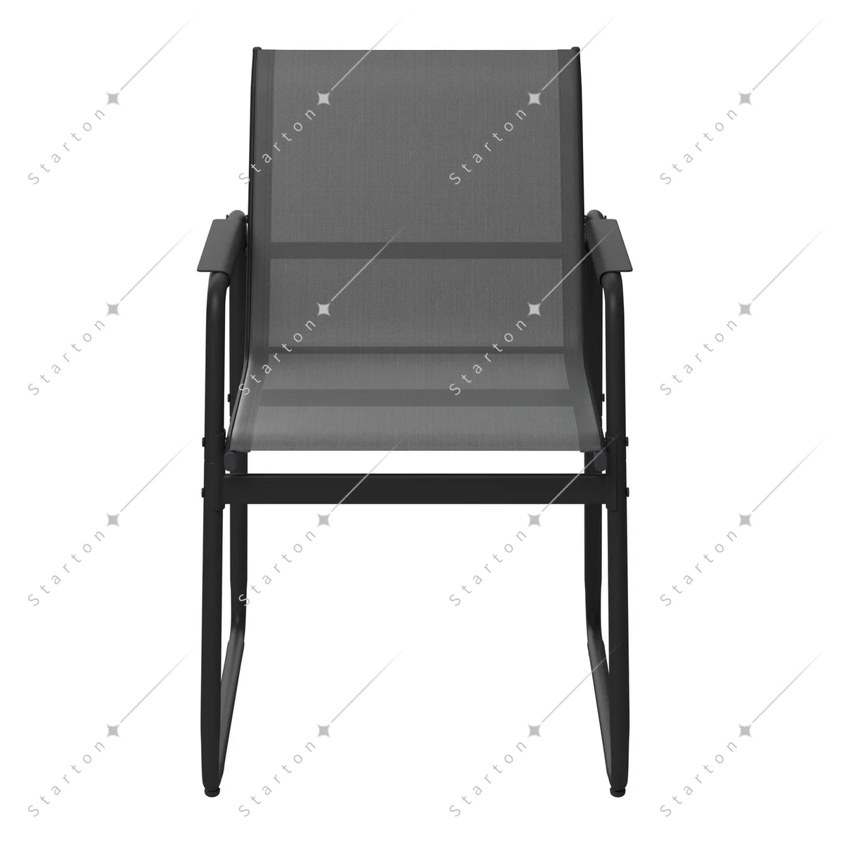 Garden Aluminum Iron Dining Room Chairs Set of 6 Modern Fabric Stackable Living Table Chairs Set