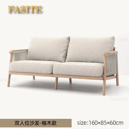 Outdoor sofa waterproof and sunscreen leisure rope weaving