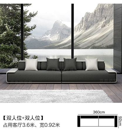 Nordic Living Room Sofas Recliner Minimalist Apartment Straight Sofas Fabric Comfortable Divani Da Soggiorno Home Furniture