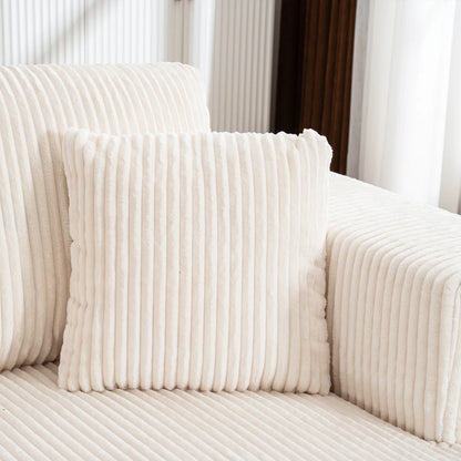 Living Room Boneless Modular Sofa, Corduroy Fabric, Modern U-shaped Leisure Sofa, High-density Sponge, No Assembly, for Home