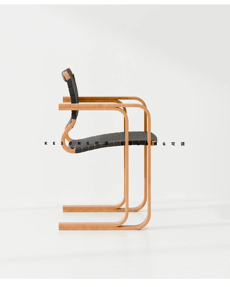 X Woven Vintage Solid Wood Retro Dining Chair Armchair New High-End