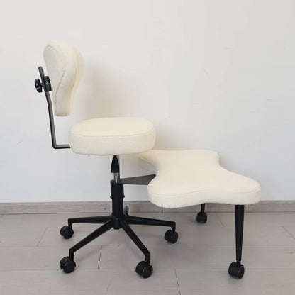 Cross Leg Chair - Meditation Chair with Wheels, ADHD Chair, Height Adjustable Seat, Adjustable Footstool
