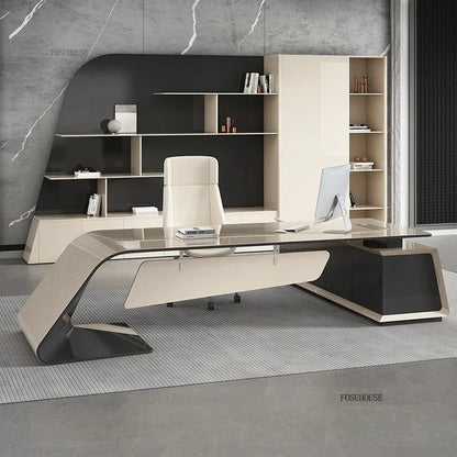Minimalist Luxury Boss Office Desks Work Desk Corner Executive Table Home Study Desktop Computer Table for Office Furniture