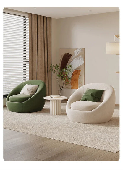 Simple Fabric Living Room Chairs Minimalist Nordic Creative Beauty Salon Lounge Chair Table Home Single Lazy Sofa Backrest Chair