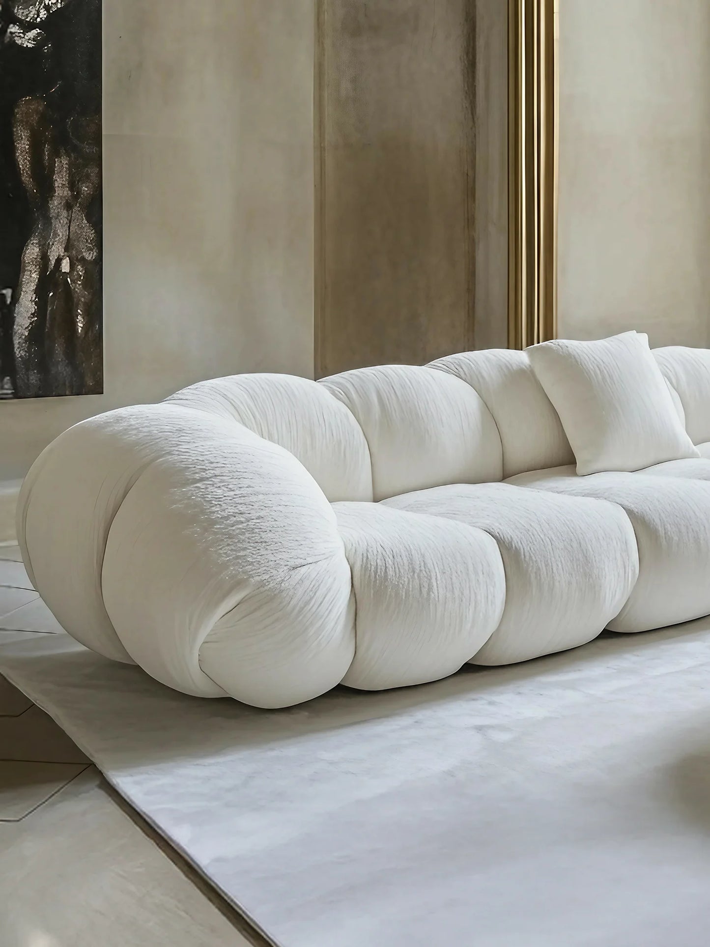 Italian Minimalist Sofa Villa Large Flat Floor Furniture High Luxury International Hall W9