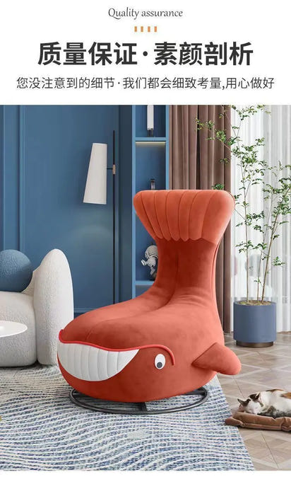 Rotating shark whale apartment 360 can be transferred to self-produced and self-sold dormitory light luxury Internet celebrity s