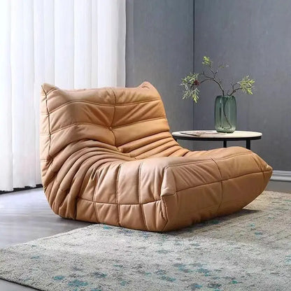 Lazy sofa, togo caterpillar sofa, light luxury, simple Internet celebrity creative chair, suede freehand space recliner