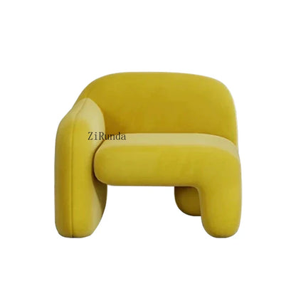 Luxury living room furniture Comfortable modern velvet cream lamb chair