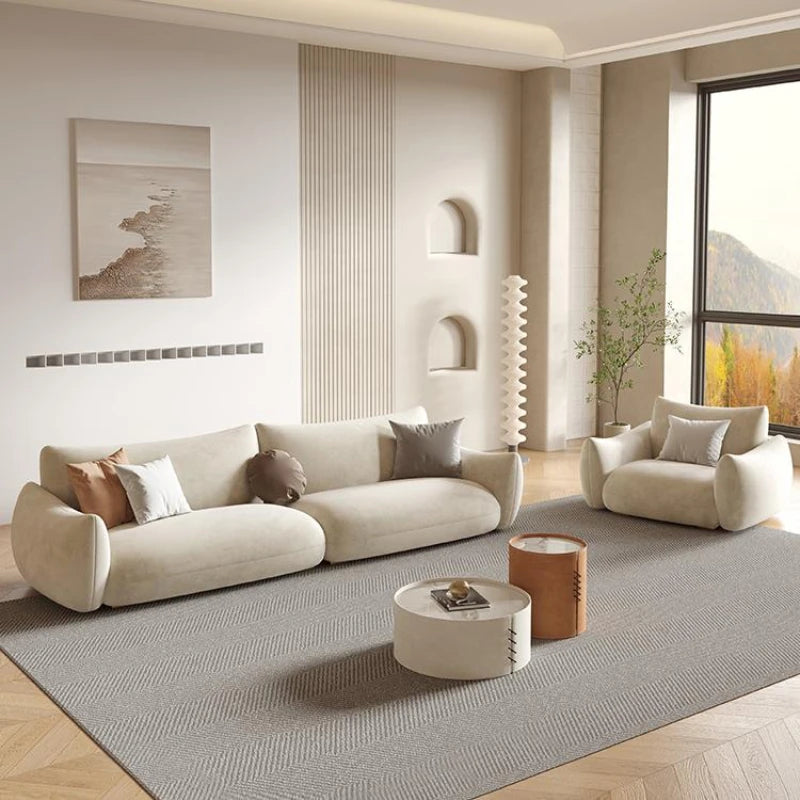 Nordic Cloud Living Room Sofas Cream Loveseat Tiny House Comfortable Living Room Sofas Relaxing Ergonomics Muebles Furniture