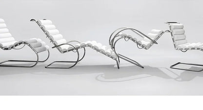 Lounge Chair Lunch Break Home Balcony, Office Medieval Chair Designer Stainless Steel Leisure Chair Single