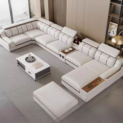 Leather Design Sofa Storage High Quality Comfortable Romantic Leisure Sofa Corner Leisure Multifunctional Sillon Cama Furniture