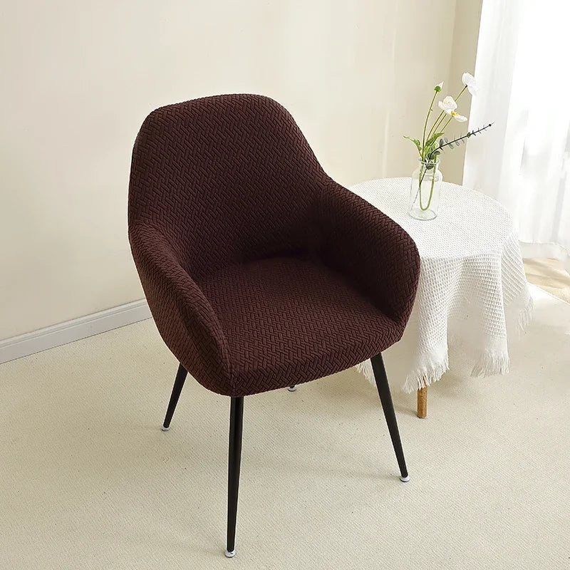 1/2pcs Jacquard Chair Covers High Arm Dining Chair Cover Elastic Chair Seat Slipcover Protector for Wedding Living Room Home