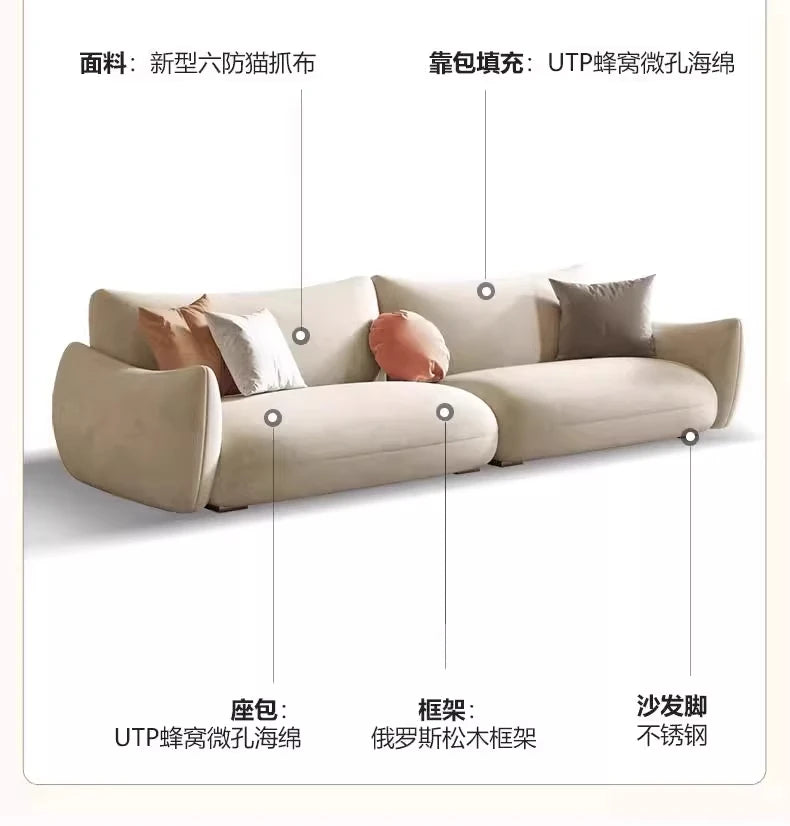Nordic Cloud Living Room Sofas Cream Loveseat Tiny House Comfortable Living Room Sofas Relaxing Ergonomics Muebles Furniture