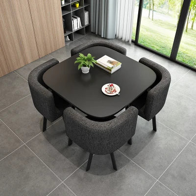 Wholesale Modern   Dining Table Sets 4 6 Chairs Dining Table Wooden Restaurant Cafe Chatting Table