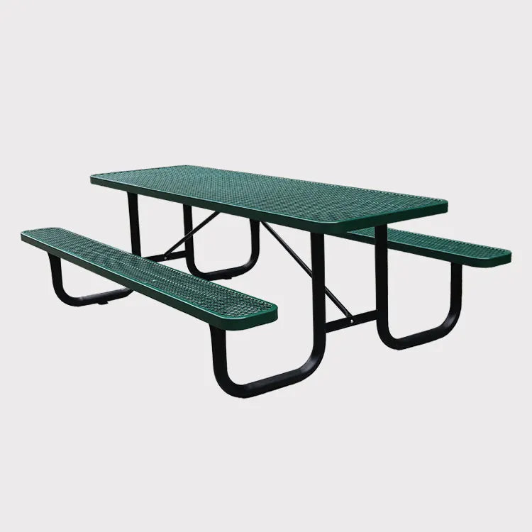 Outdoor Furniture Powder Coated Slatted Steel Bench Seat Outside Park Metal Seating Bench Garden Rustic Sitting Chair Bench