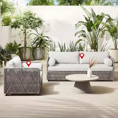 Leisure Rattan Outdoor Sofas Villa Design Decoration Creative Hotel Garden Sofas Advanced Balcony Furniture Gartenstuhl Lshysf