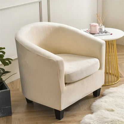 Velvet Arc Seat Sofa Cover Elastic Club Armchairs Covers Living Room Single Seat Tub Couch Slipcovers With Seat Cushion Covers