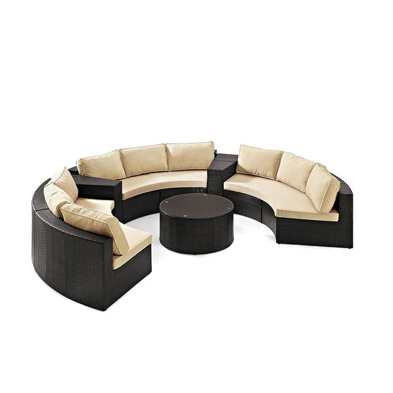 ssE1001 Outdoor Living Room Rattan Sales Office Garden Courtyard Leisure Rattan Chair Lobby Sofa Coffee Table Furniture Combinat