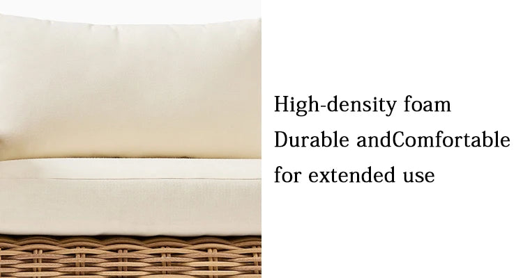 Traditional Design Outdoor Rattan Woven Wicker Patio Villa Courtyard Sofa Sectional Garden Set