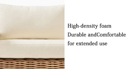 Traditional Design Outdoor Rattan Woven Wicker Patio Villa Courtyard Sofa Sectional Garden Set