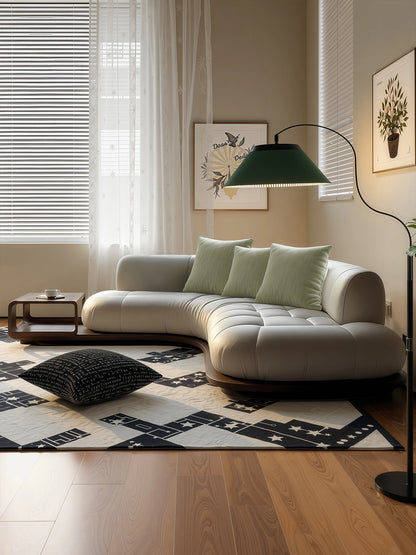 Arc corner sofa living room corner creative coffee table combination furniture simple and modern