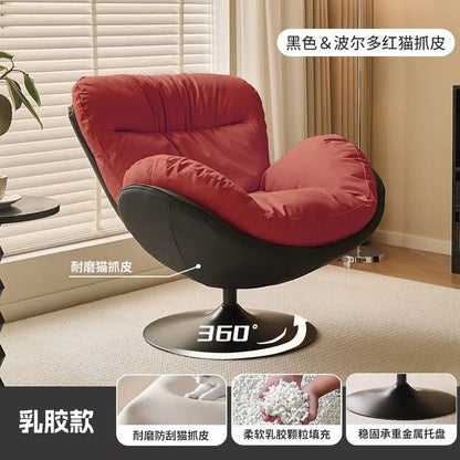 Nordic Luxury 360 Degree Rotating Egg Lazy Rocking Chair Leisure Single Sofa for Balcony Living Room Comfortable Relax Lounge