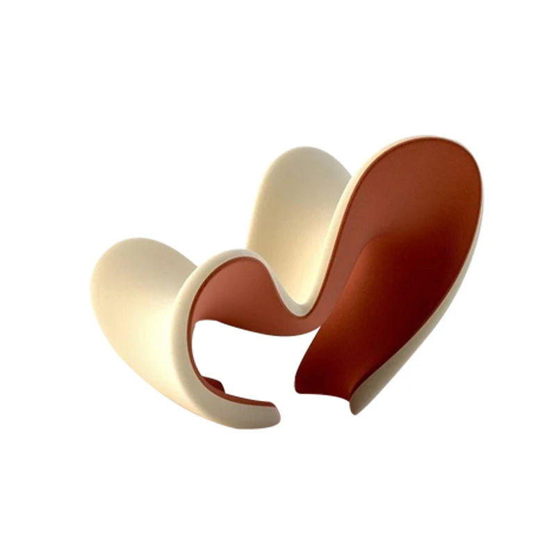 Nordic creative love FRP living room recliner model room special-shaped fabric single chair leisure chair