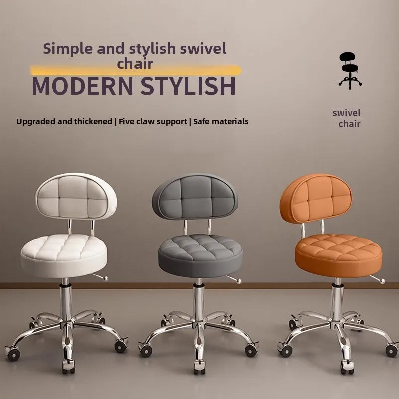 Big work stool hair cutting chair rotating lifting round stool pulley hair salon special beauty stool