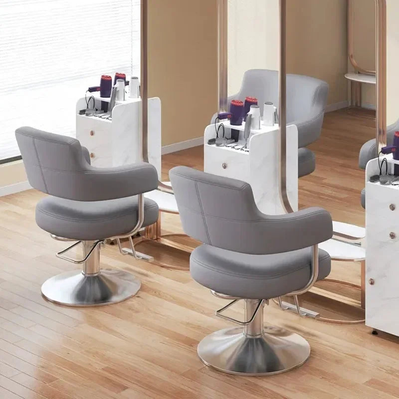 Portable Barbershop Salon Chair Luxury Beauty Gold Hairdressing Salon Chair Barber Swivel Silla Furniture