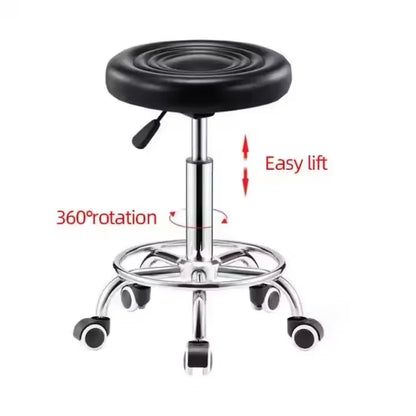 Adjustable Height Swivel Medical Clinic Classic Style Tattoo Spa Salon Barber Shop Stool Chair With Wheels