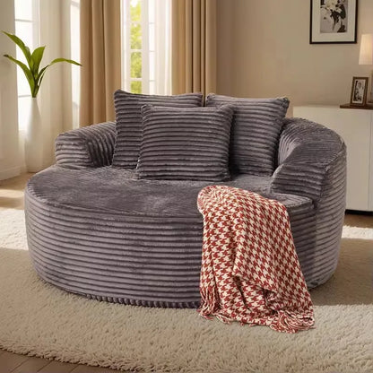 Modern single compression sofa easy to assemble fabric upholstery