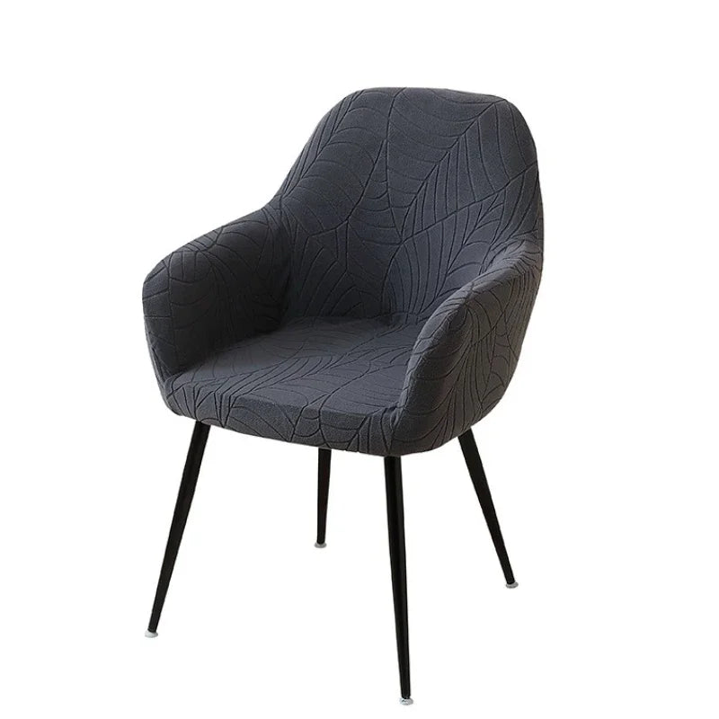 1/4pcs High Arm Chair Cover Elastic Dining Armchair Slipcover Leaf Jacquard Seat Covers for Home Wedding Fundas Para Sillas