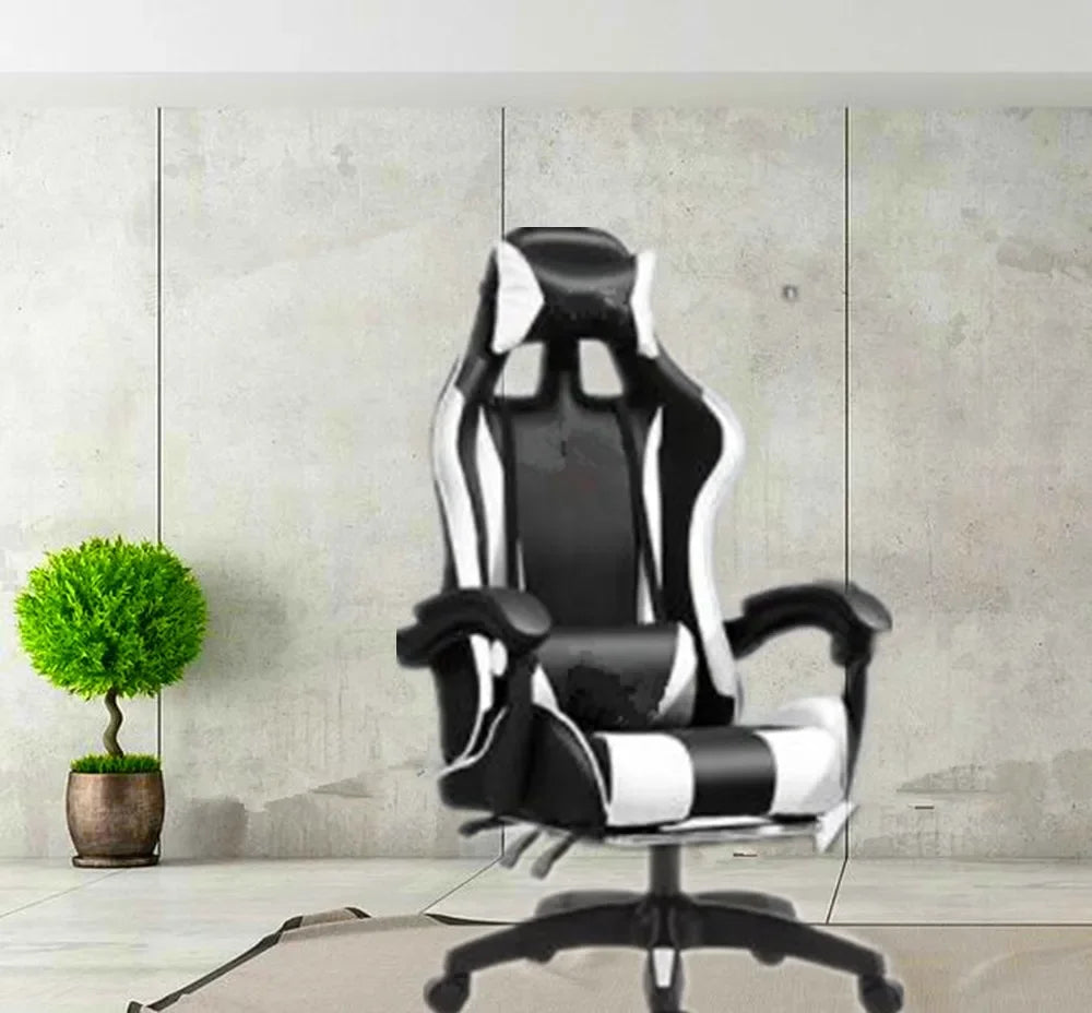 1 X Office Gaming Chair Lumbar Support Swivel Desk Armchair Wheels Office Home Chair Professional LOL Computer WCG
