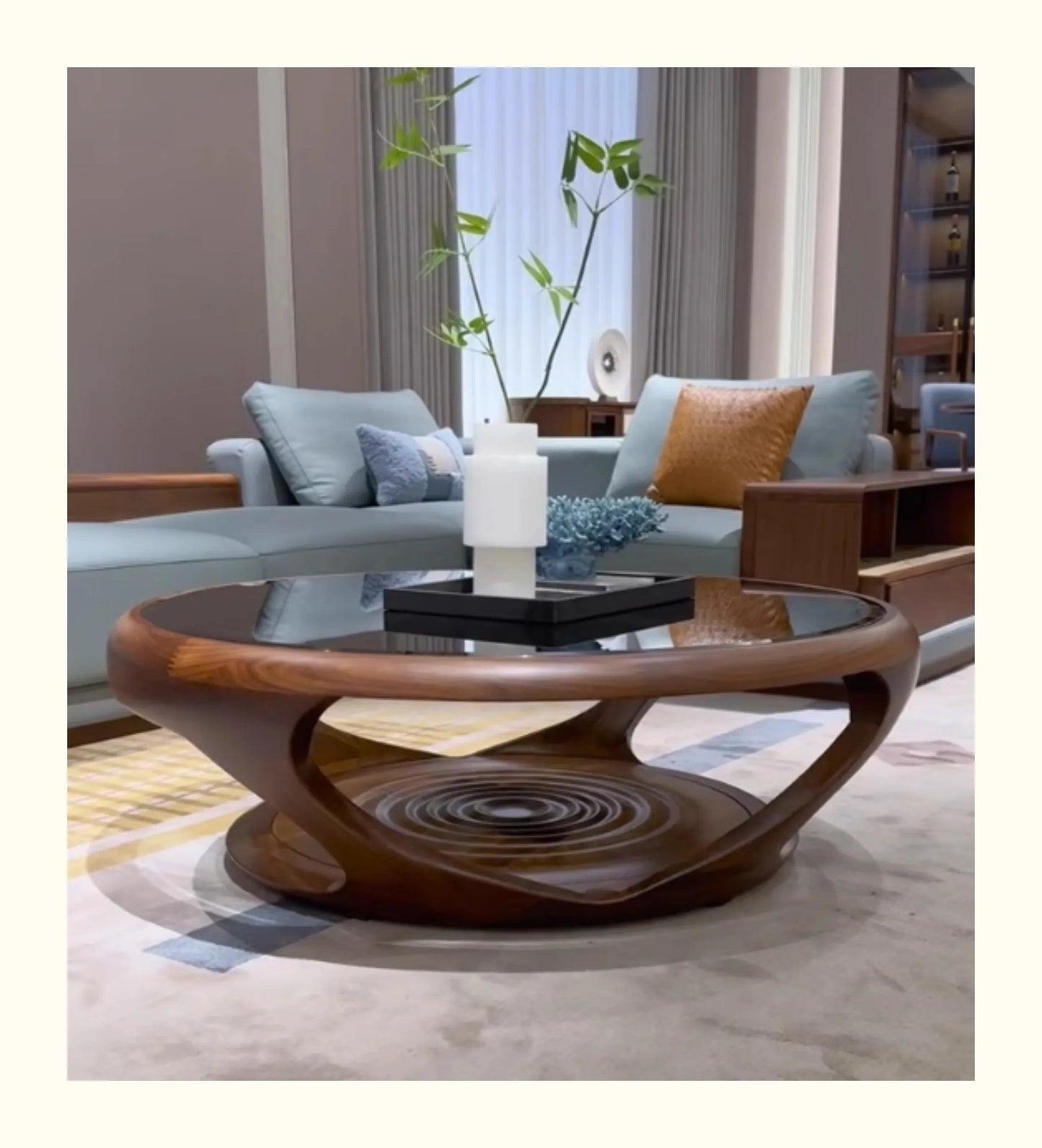 Table basse italienne minimaliste en bois massif, moderne, Simple, légère, de luxe, Style Wabi-Sabi, petite Table basse