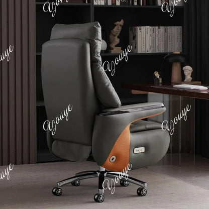 P A63 Heating Massage Office Chairs Ventilation Leather Relaxing Portable Desk Chair Recliner Nordic Comfy Silla Home Office