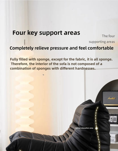 Caterpillar Lazy Sofa Living Room Sleepable or Lying Balcony Bedroom Single Sofa Leisure Chair Home Furniture Sofa Chair