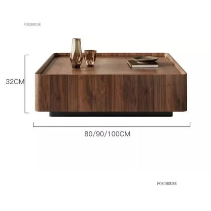 Nordic Solid Wood Coffee Tables Modern Coffee Tables for Living Room Furniture Design Sofa Side Tea Tables Organizer Drawers