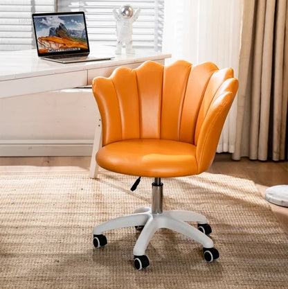 Rotatable Velvet Office Chair for Company Modern Soft Backrest Chair with Wheels Simple Creative Office Chairs for E-sports Room